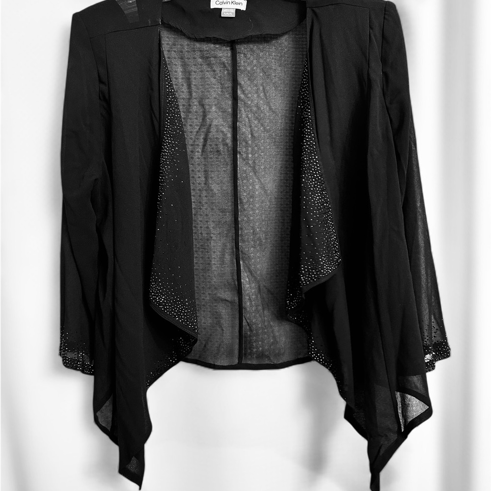 Calvin Klein Black Open Front Cardigan